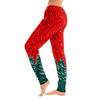 Pantaloni da Donna con Stampa Natalizia, Pantaloni Jogger Casual con Tasche e Polsini Elasticizzati per le Feste