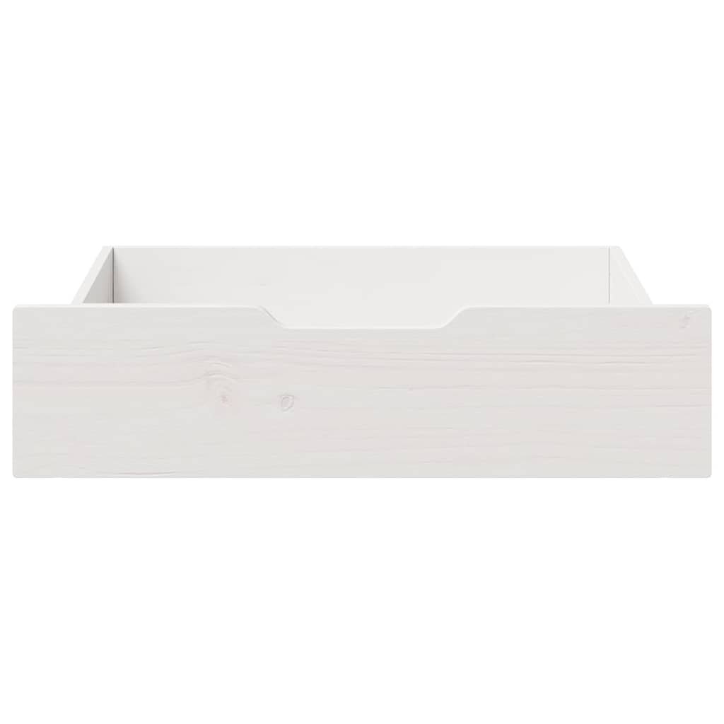 Vidaxl Szuflady Pod Łóżko, 2 Szt., Białe, 65X55X16 Cm, Drewno Sosnowe