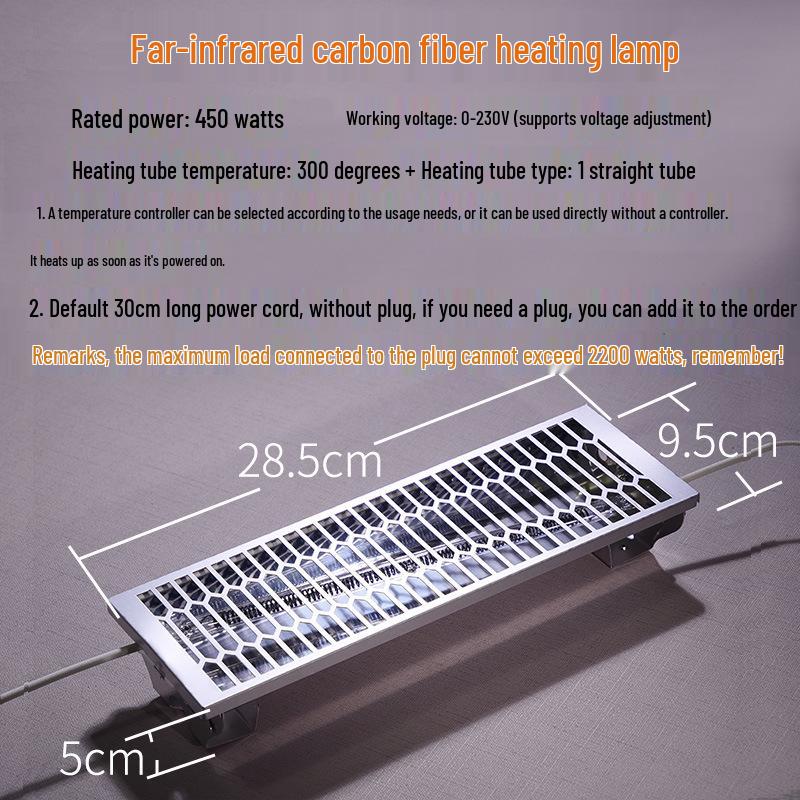 Chauffage infrarouge en fibre de carbone: Four pour cabine de peinture, canal de séchage, chauffage électrique, aquaculture et physiothérapie