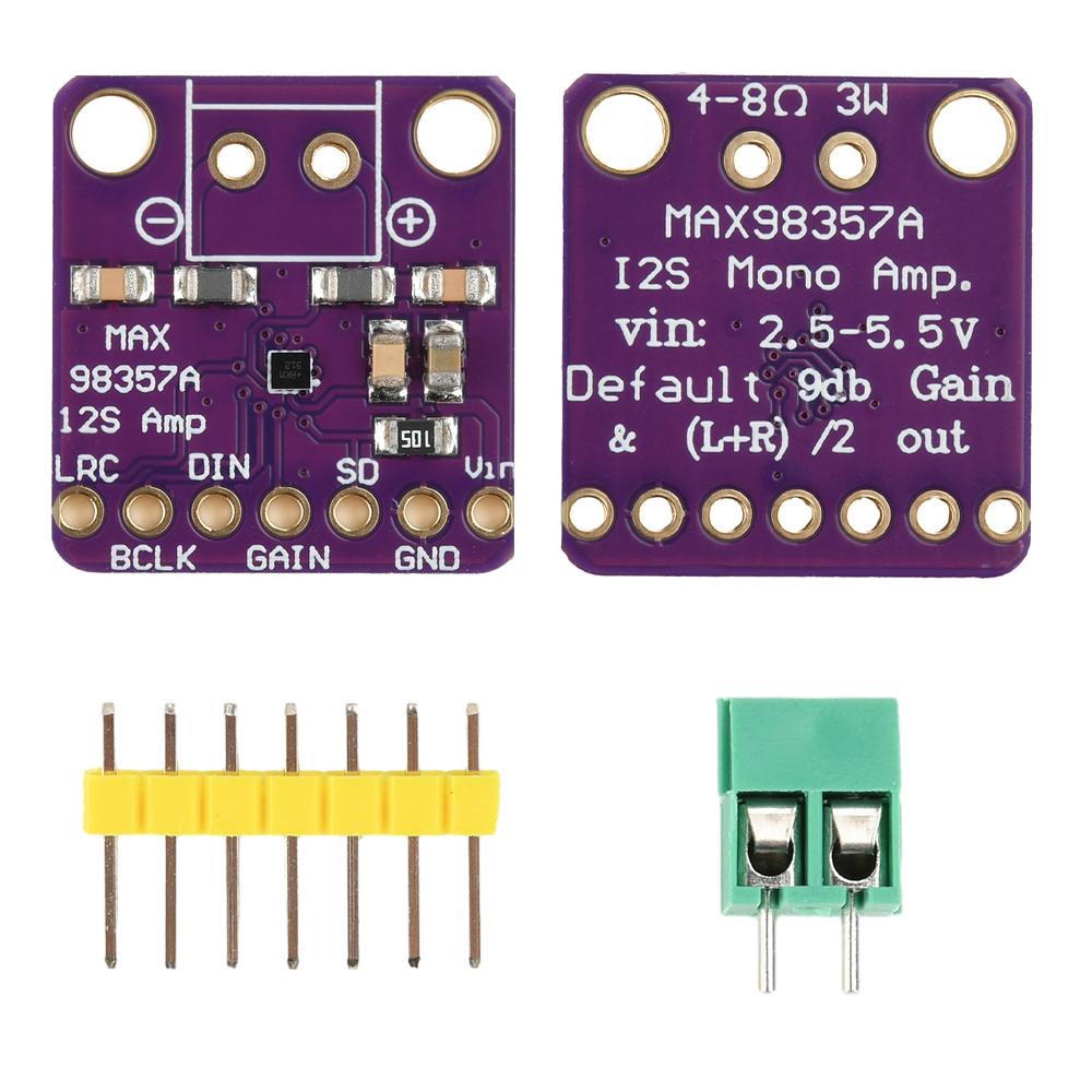 MAX98357 I2S/BGA Audio Amplifier Module Audio Amplifiers Filterless Class D Amplifier Board for Raspberry Pi ESP32