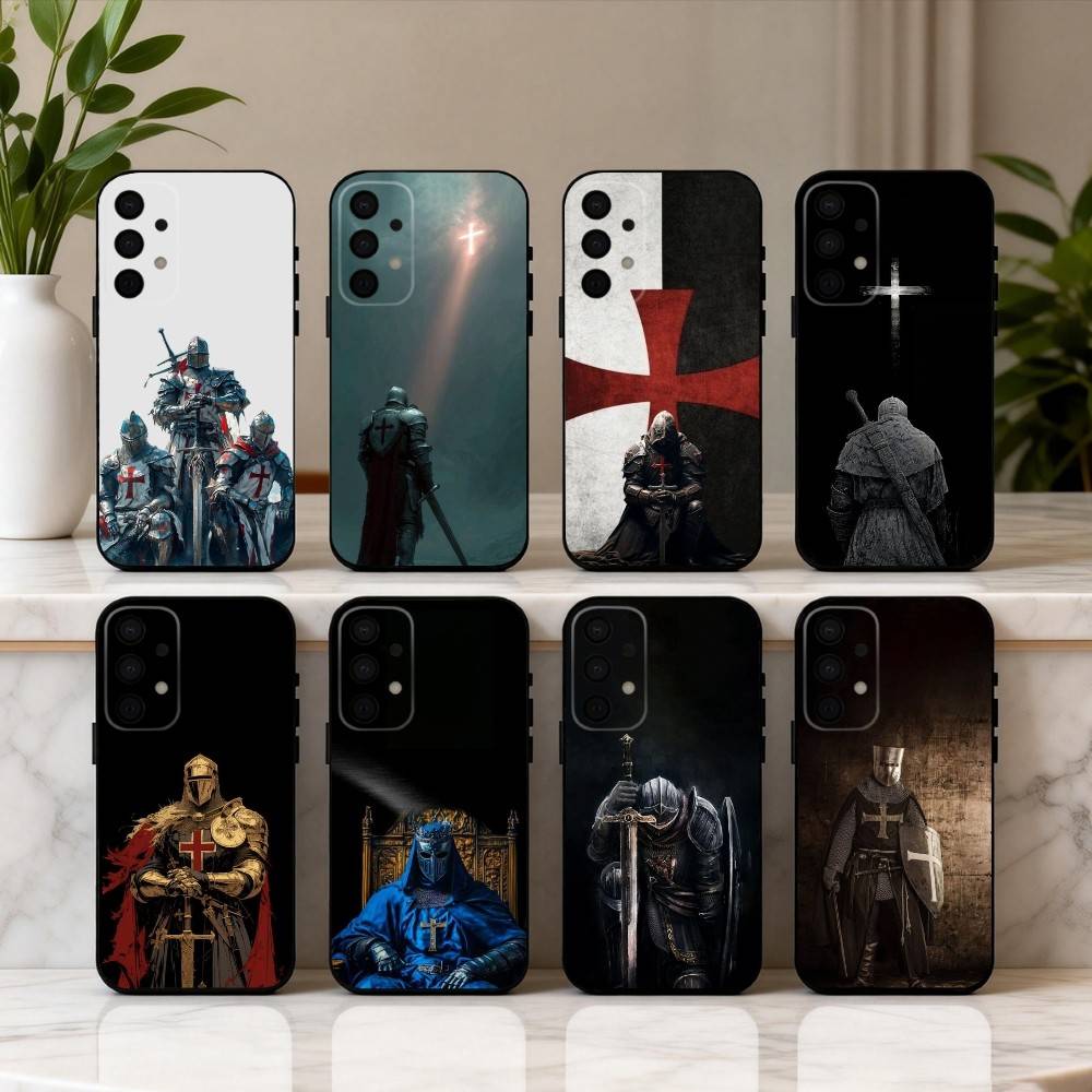 C-Crusaders-S T-Templar-R K-Knight Phone Case For Samsung Galaxy A73,A72,A71,A70,A53,A52,A51,Soft Silicone Black Cover