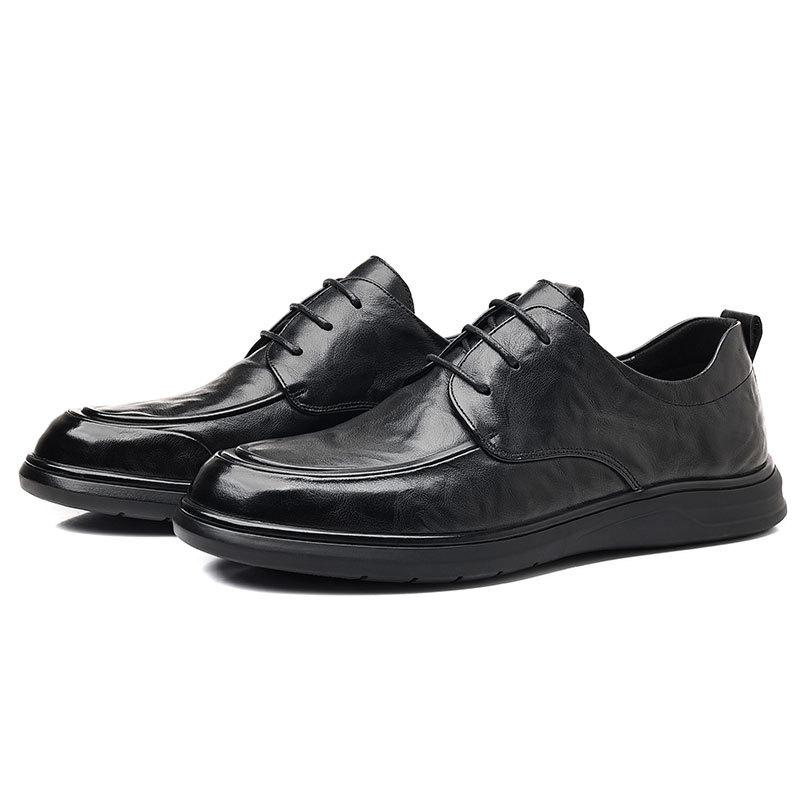 The first layer of cowhide autumn new men's business casual leather shoes high-end leather men's soft-soled single shoes men's shoes shoes