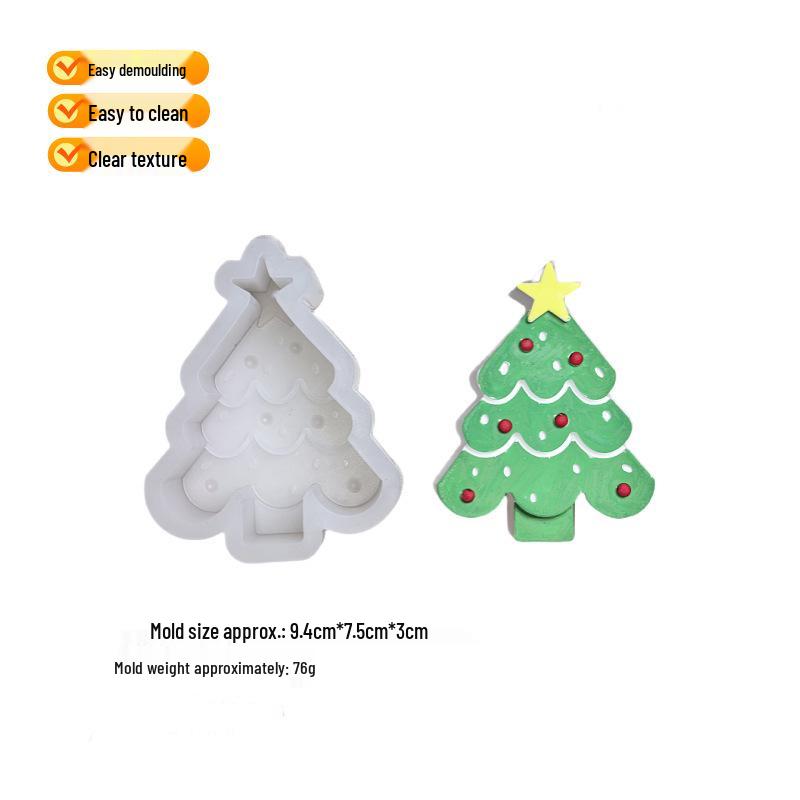 Christmas Tree Aromatherapy Candle Mold - Fragrant Gift Box Craft Tool