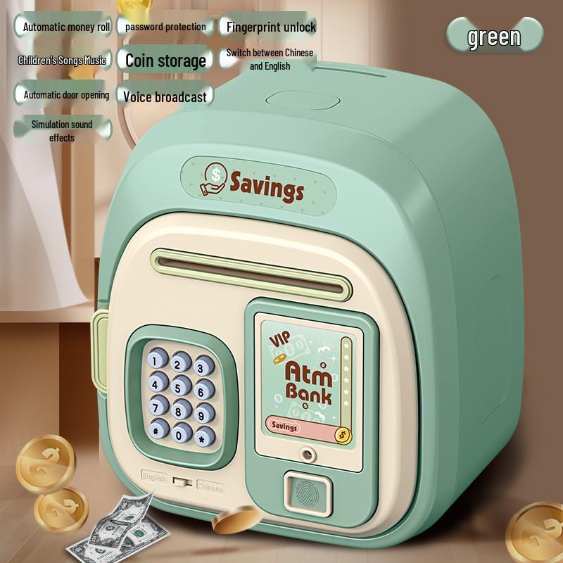 Kids' Smart ATM Piggy Bank with Face & Fingerprint Recognition