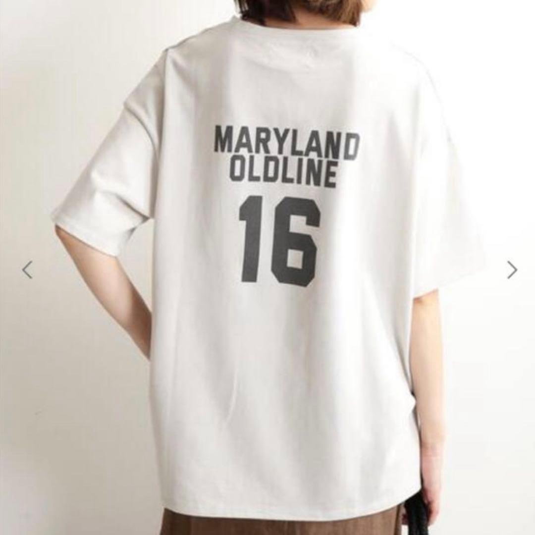 SLOBE IENA back print logo T-shirt