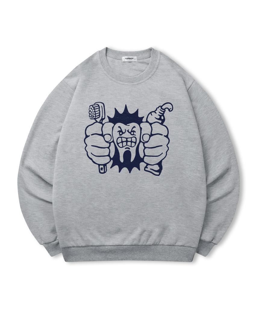TOPBOY [Non-Fleece Or Fleece] Dentist Print Sweatshirt (C Type)
