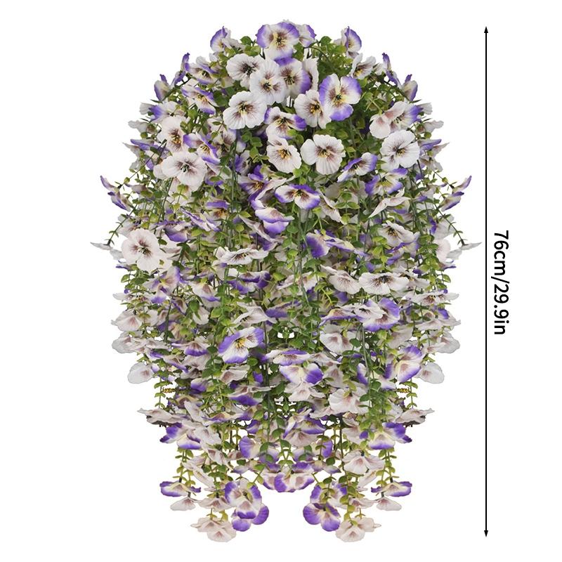 Artificial Hanging Flowers Plants UV Resistant Fake Hanging Giant Flower Morning Glory Balcony Garden Wedding Party Decor