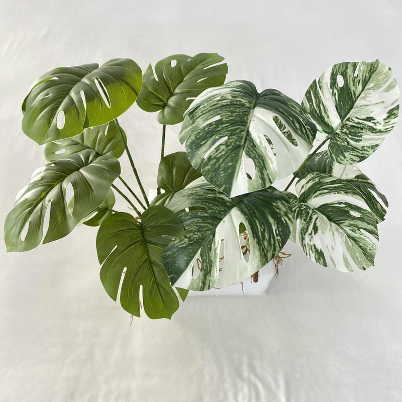 Faux Monstera Leaf 7 Heads Realistic Greenery For Wedding Photography Props