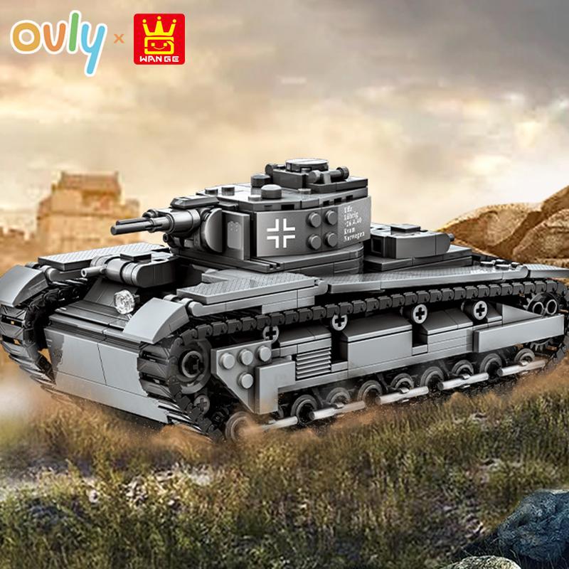 

WANGE Military Armored NBFZ Heavy Tank Model Building Block Neubaufahrzeug Toy Set Compatible with Bricks Children s Birthday Gift No.4515