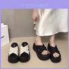 Casual Flat Sandals For Women With Rubber Sole And Pu Upper For Summer Beachwear
