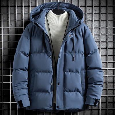 Pánská parka Jednobarevná Teplá Bunda s kapucí Zimní parky Pánská Móda Harajuku Svrchní oblečení Pánské Ležérní bundy Streetwear