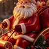 Santa and Reindeer Sleigh Decorative Yard Stake Figurine Eye-Catching for Lawn