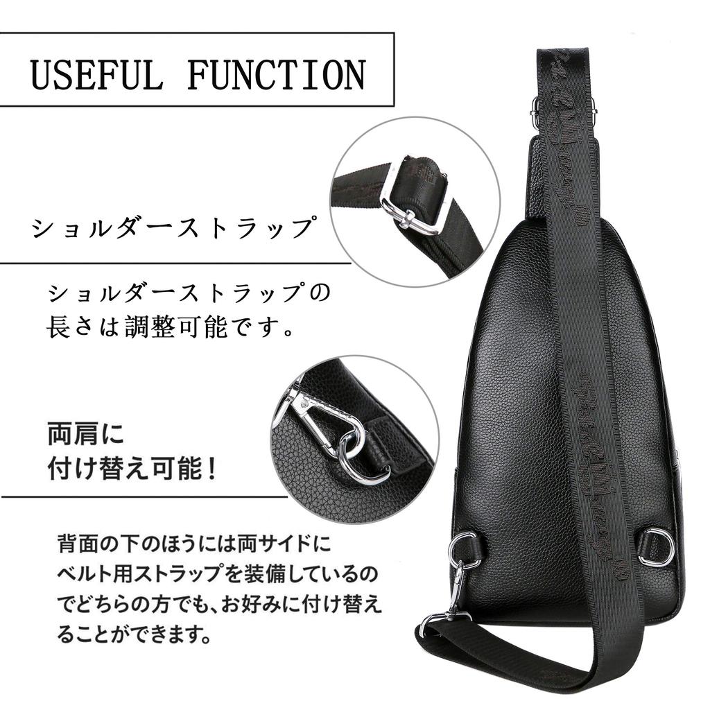 FSDWG Crossbody Genuine Popular Men's Bag, One-Shoulder Bag, Leather, Waterproof, Ambidextrous, [Authentic]