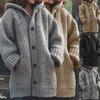 Super Cozy Plus Size Womens Hooded Knitted Cardigans Jumper Sweater Winter Jacket