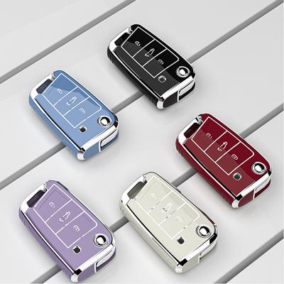 TPU Puzdro na kľúč od auta Kryt Škrupina pre VW Volkswagen Golf 7 MK7 Tiguan MK2 pre SEAT Ateca Leon FR2 Ibiza pre Škoda Octavia A7 Kľúčenka