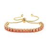 Elegant 4mm Zircon Women's Adjustable Stainless Steel Bracelet