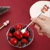 Christmas Set Stainless Steel Spoon Tableware Fruit Fork Spoon Gift Box Set Cute Elk Cartoon Girl