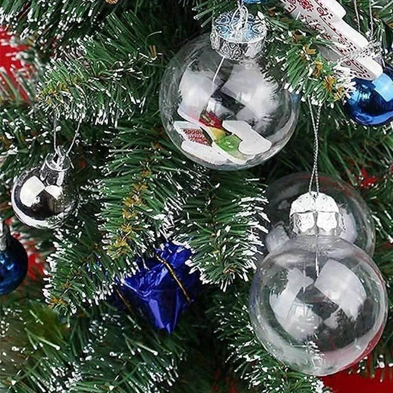 A Top Quality DIY Christmas Ornaments Set - Plastic Light Bulb & Candy Bottle Shapes Hanging Decorations for Tree Party