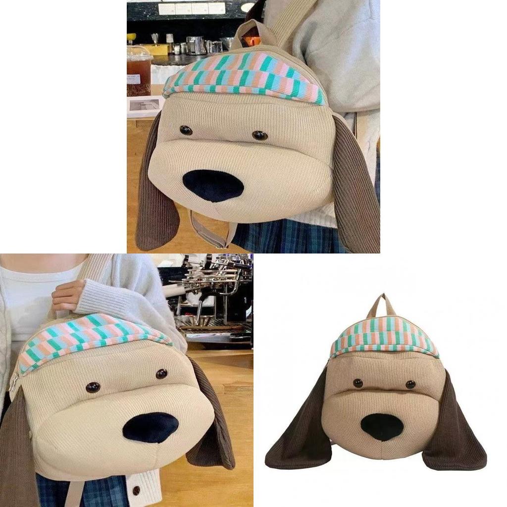 Hat Dog Cartoon Backpack For Girls Boys With Spacious Storage And Padded Straps