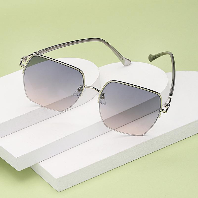 Frameless Large Frame Nylon Sunglasses Women'S 90 Wind Sunglasses Women'S Trendy Glasses