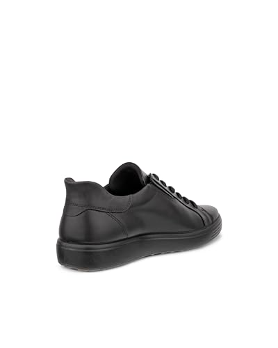 ECCO SOFT 7 M Herren Schnürschuhe aus echtem Leder, Schwarz/Schwarz, Größe 26,0 cm, 3E, 47082451052
