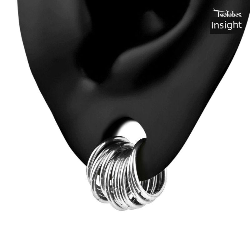 

Hole Simple Bracelet Ear Hole Stacked Ear Nose Ring Ornament Titanium Steel Ear Tunnels and Plugs for Piercing Seamless Card Retaining Ring Fashion Seamless Plain Ring Regular 1.2*10mm Silver