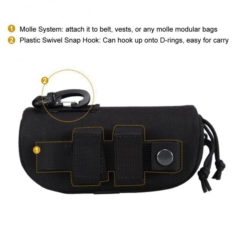 Nylon Hard-shell Glasses Case With Molle System Protection Box Accessory Bag Sunglasses Direct Sales