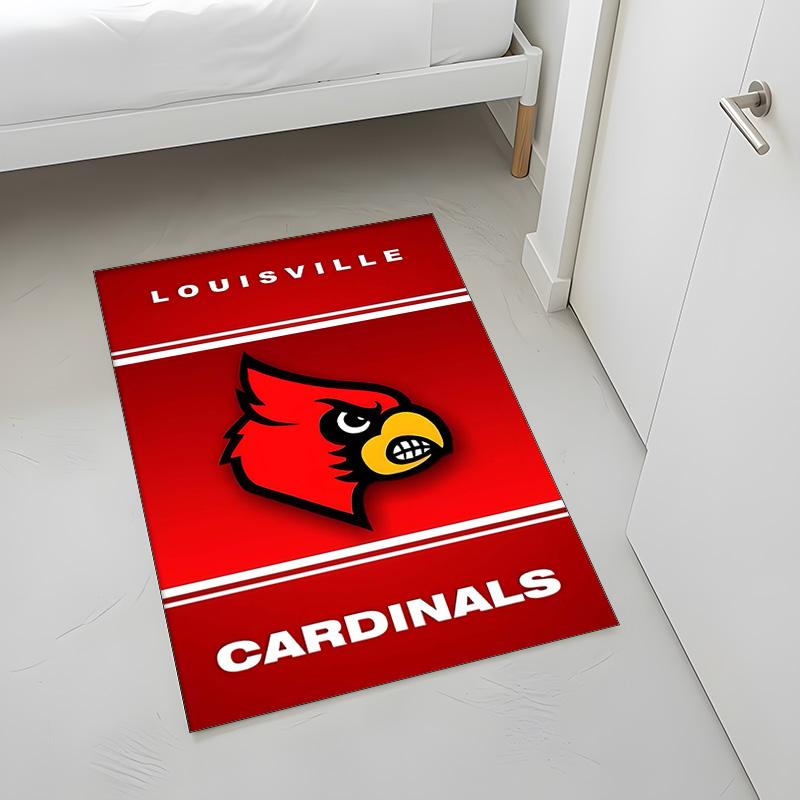 Louisville Cardinals (14) Rug Suitable For Living Rooms Bedrooms Computer Rooms Dining Areas And Placement Under Tables And Chairs Also An Ideal Choic
