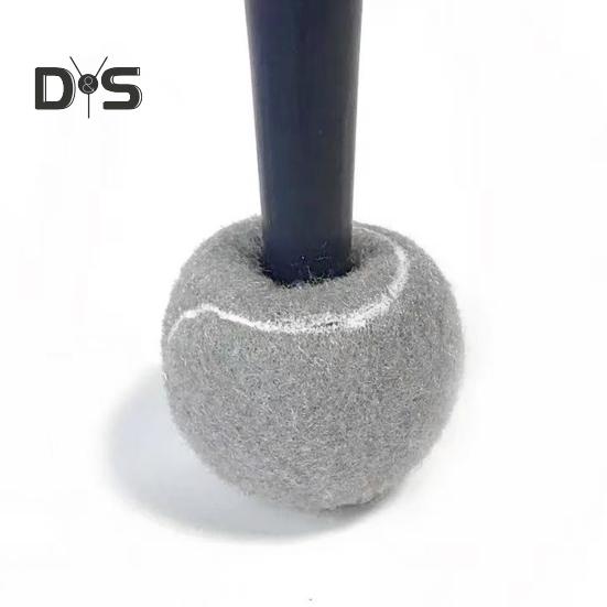 4 Pcs Pre-Cut Walker Tennis Balls for Furniture Legs Floor Protection Universal Walker Leg Felt Pad Glide Coverings for Seniors