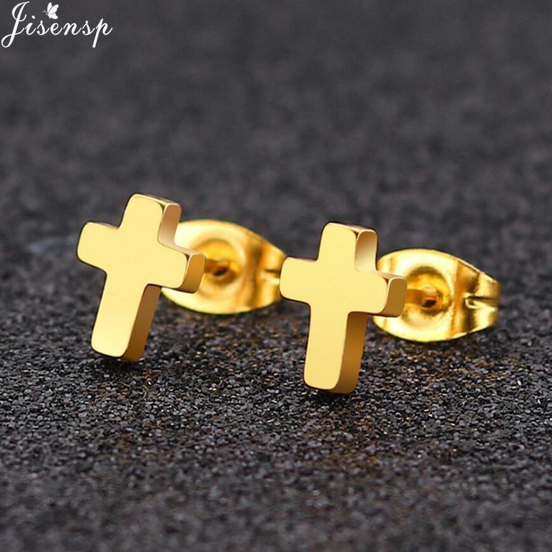 Small Stainless Steel Earrings Women Punk Jewelry Fashion Moon Leaf Scissors Snow Mountain Stud Earring Best Gift for Friends