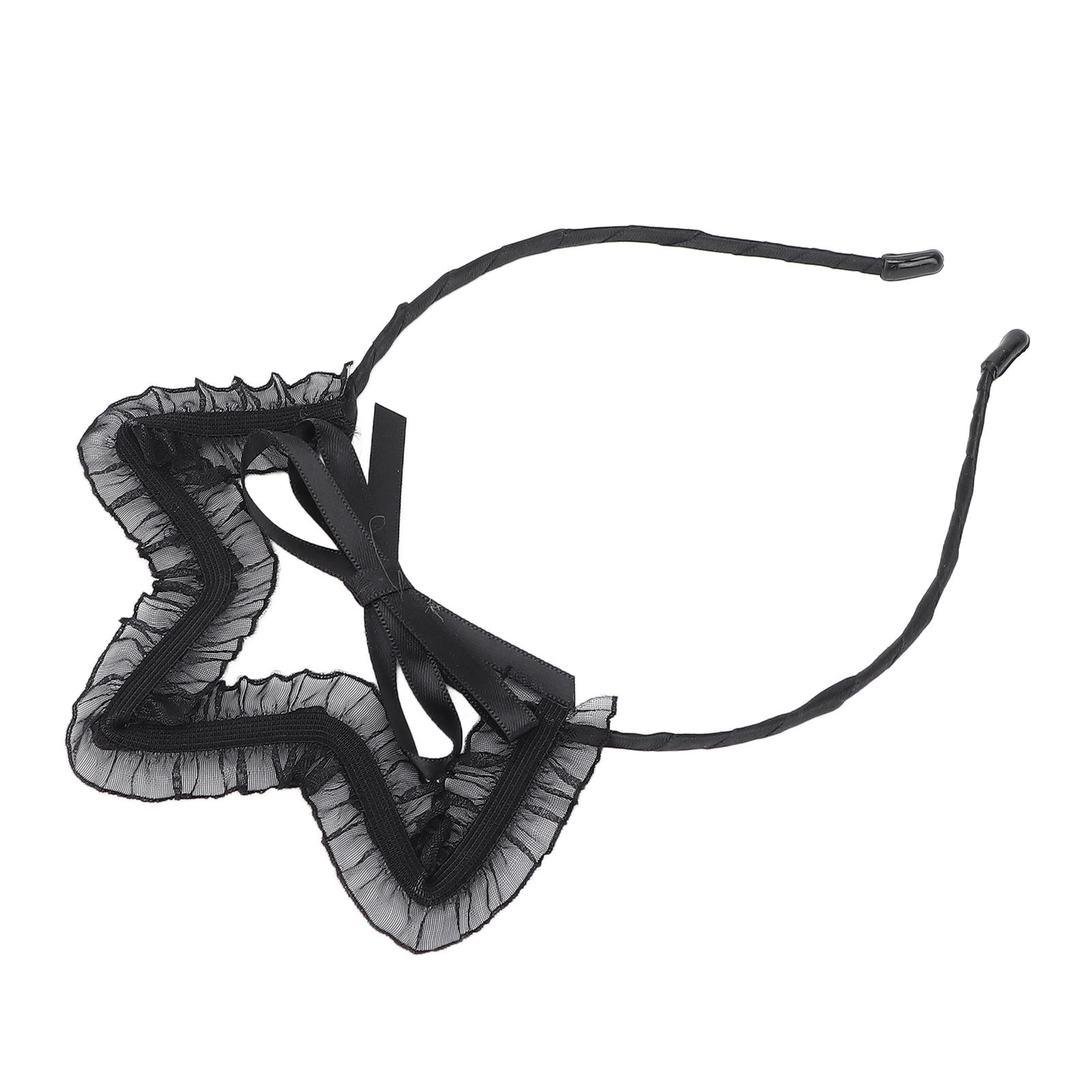 

Милая кружевная повязка на голову с короной Женский аксессуар для волос на Хэллоуин, Рождество, косплей-вечеринку