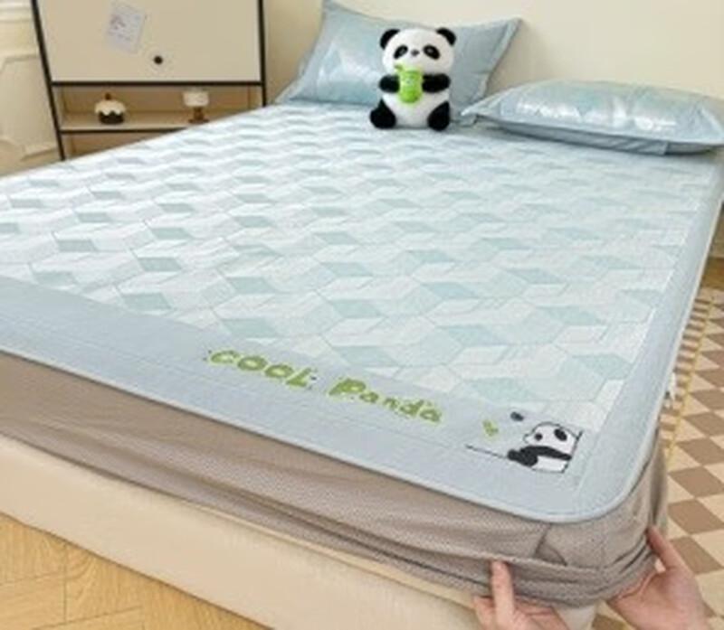 Grace Cartoon Embroidered Textured Summer Fitted Cooling Mat Set