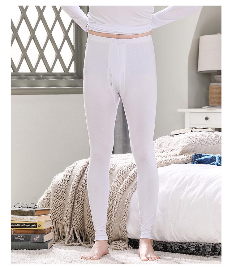 Men's Modal Half-High Neck Shirt and Trousers Warm Underwear Set - Autumn/Winter Base Layer Knitwear