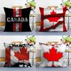 Canada Canadian Flag CA Leaf Pillow Case Sofa Short Plush Double-sided HD Printing Room Home Office Gift Cushion Cover