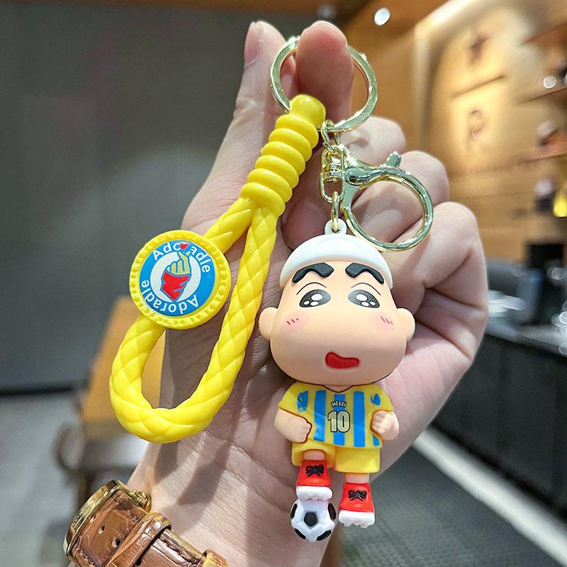 Cartoon Crayon Shin-chan Keychain Toys Cute Bag Pendant Backpack Ornaments Car Key Ring Accessories Kids Charm Christmas Gifts
