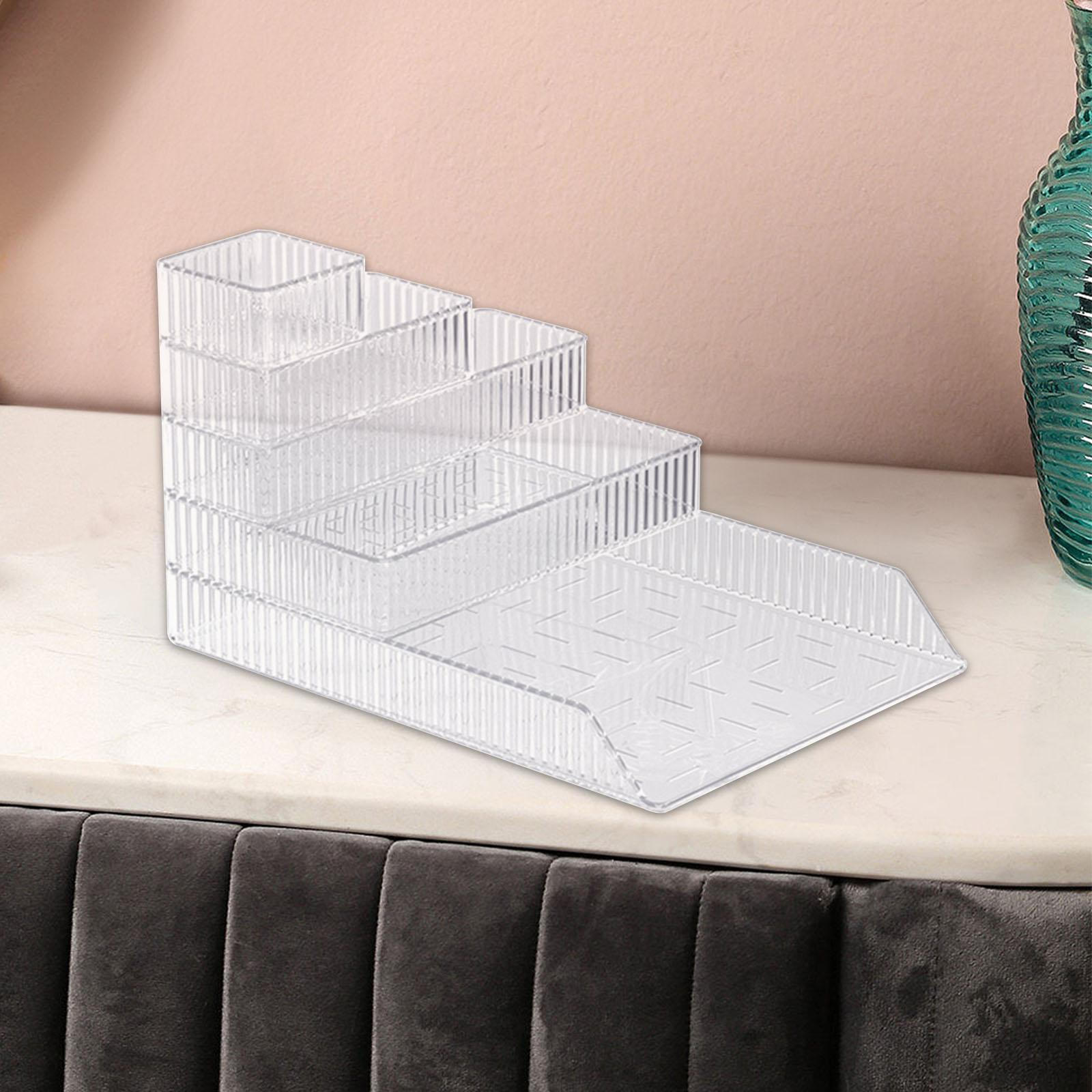 

Прозрачный ящик-органайзер, лотки для ванной комнаты и туалетный столик, ящик для хранения косметики 5 pieces