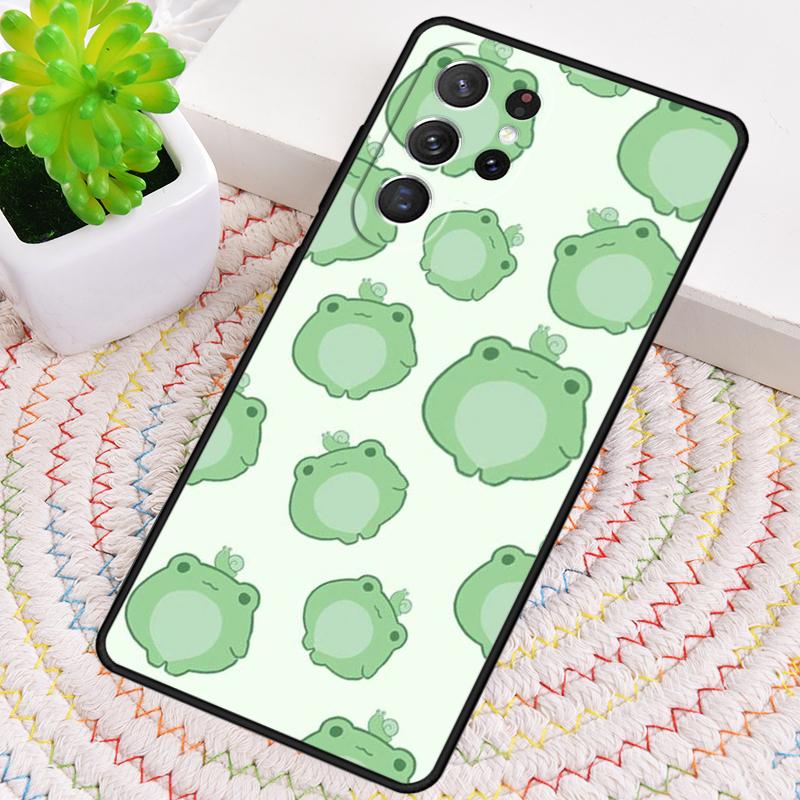 

Mint Green The Frog Mushroom Silicone Phone Case For Samsung Galaxy note 10 pro S26 S25 S24 S23 S22 S21 Plus S25Ultra Capa Cover Galaxy S20 Ultra 5G