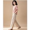 EST+II Women's Round Neck Short Sleeve Top & Wide-Leg Pants Set