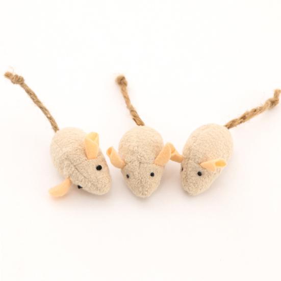 Yousheng Plush Catnip Mice Toy Small Interactive Stuffed Mouse Realistic Faux Fur Cat Mice Toy for Indoor Cats Kitten Play