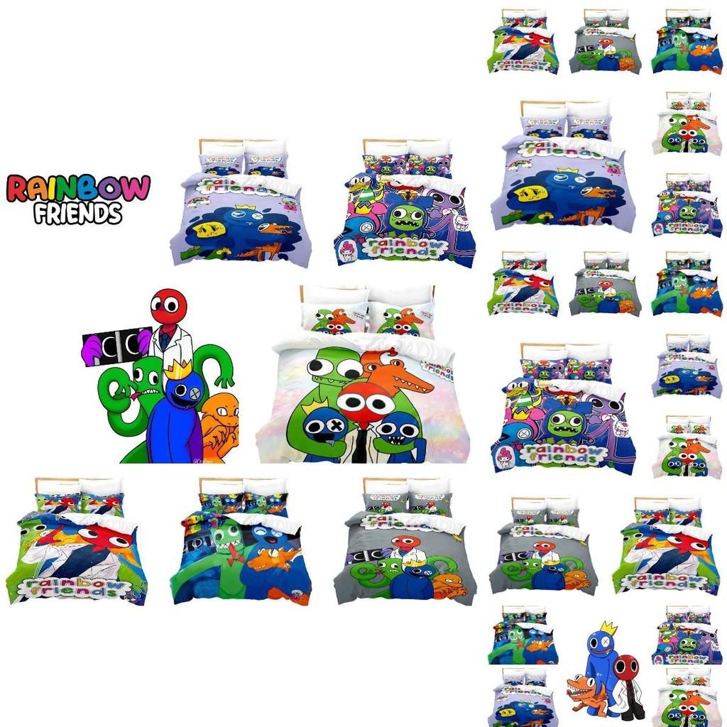 Adorable Rainbow Friends Duvet Cover Set Add Some Charm To Your Room
