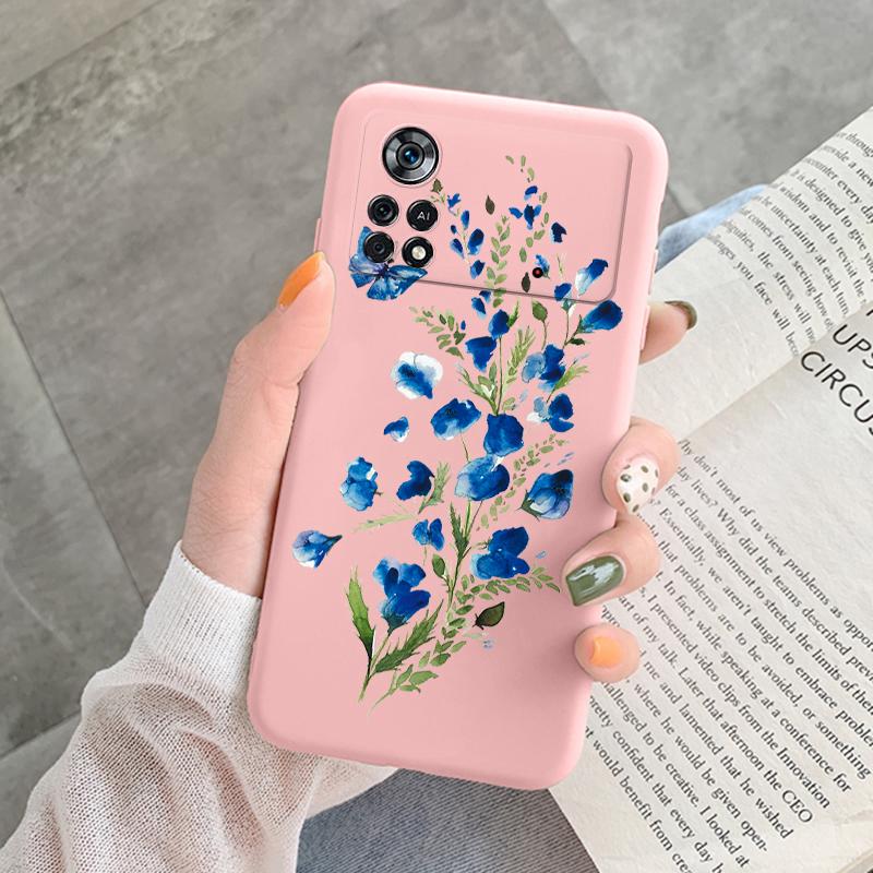 For Poco X4 Pro 5G M4Pro Cover Funda Vintage Flower Leave Protective Cover TPU Capa For Xiaomi Poco X4 Pocox4 X 4 M4 Pro Coque