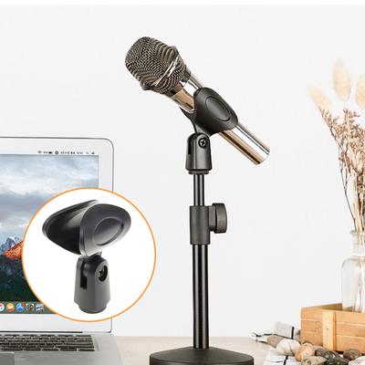 High Strength Plastic Mic Holder Clip Design Secures Various Microphones To Professional Studio Equipment Black