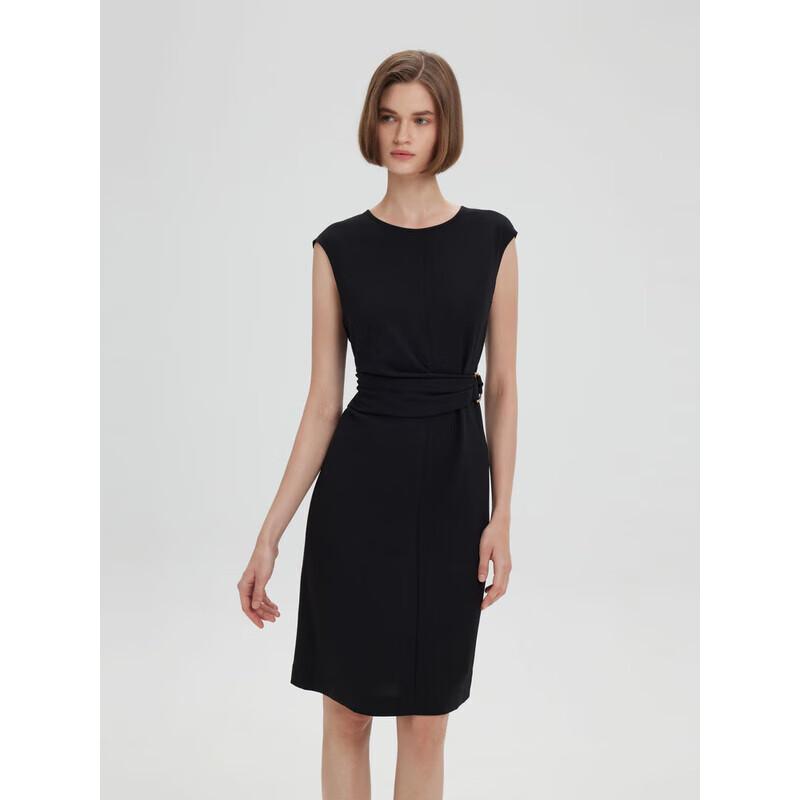 

Scofield Women s French Pleated Sleeveless Waist-Cinching Dress M (165cm)