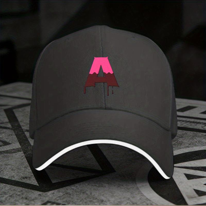 New An Adjustable Sandwich Baseball Cap Featuring The Letter 'A', a Lightweight Printed Women'S Hat, a Trendy Men'S Cap with The