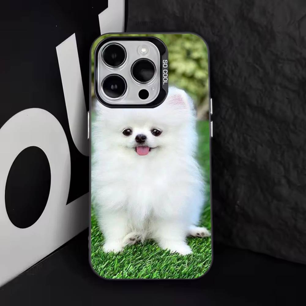 

Cute Pomeranian Dogs Phone Case For iPhone 17,16,15,14,13,12,11,Pro,Max,Plus,E,Air,Mini Black Tpu Cover iPhone13PRO