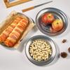 Vassoio portaoggetti retrò Lattina rotonda Desktop Disco Piatto per frutta snack pasticcini Piatto per dolci Caramelliera Strumenti per la conservazione degli alimenti per la cucina domestica