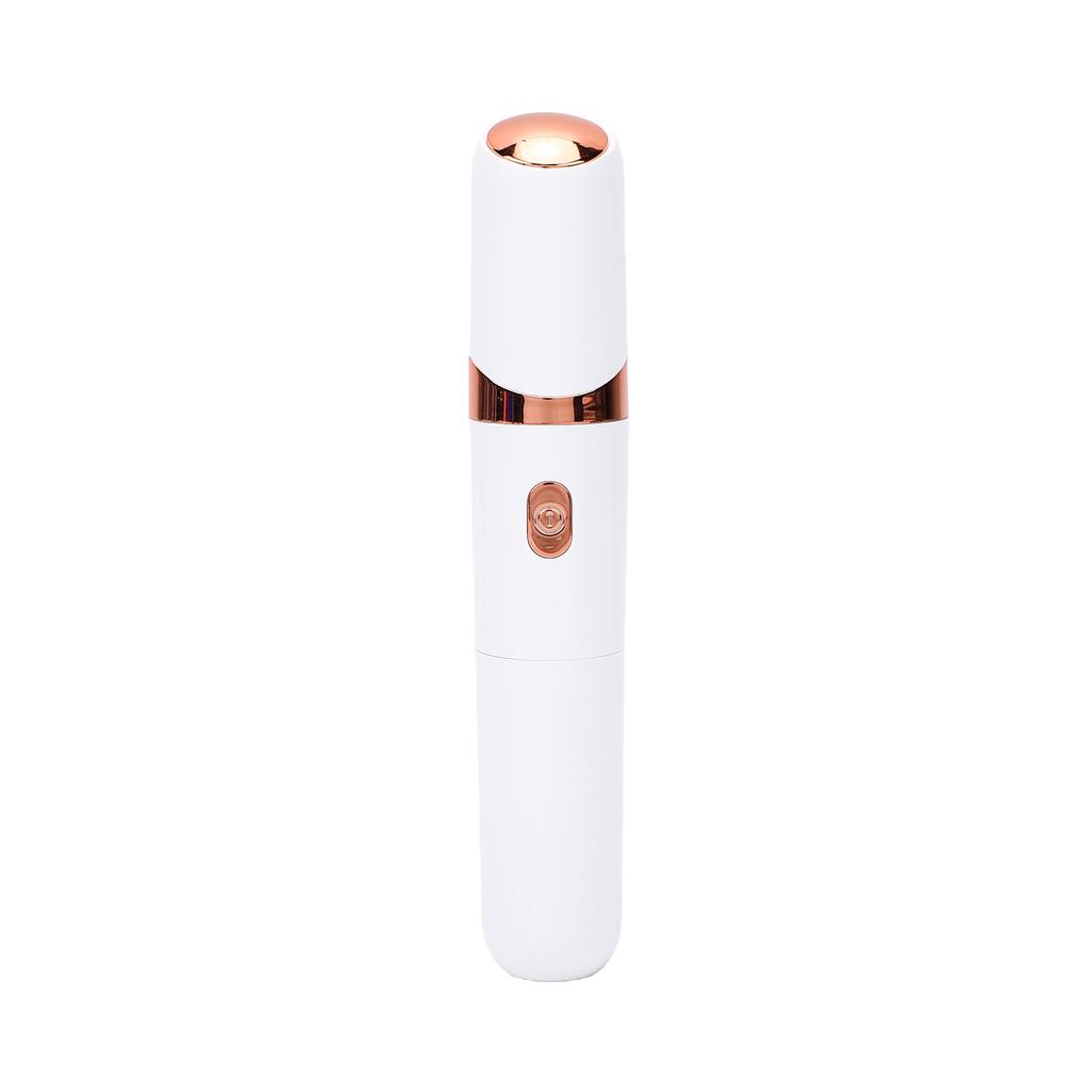 2 in 1 Facial Epilator USB Rechargeable Portable Electric Facial Removal with LED Light for Women White