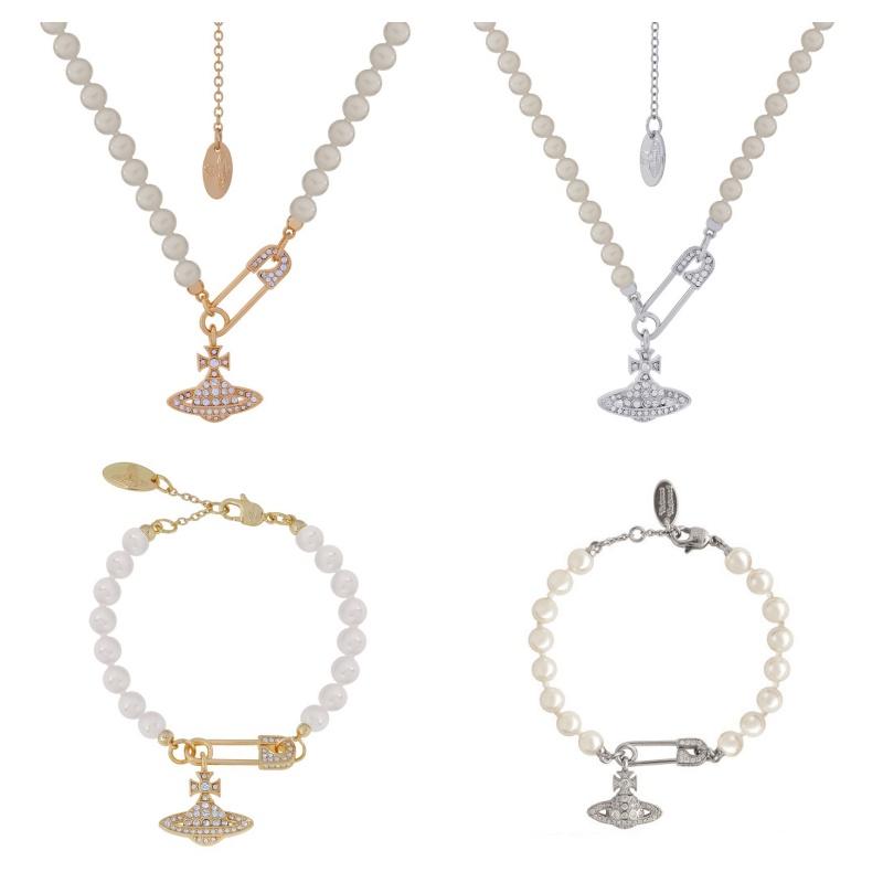 Pearl Necklace Bracelet Classic Luxury Jewelry Accessories Gifts