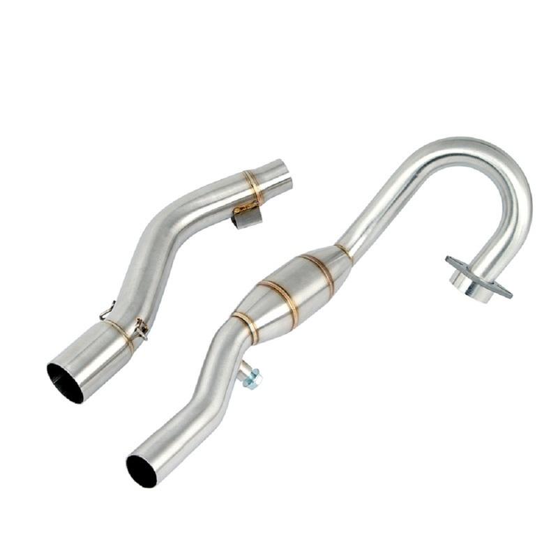 Stainless Steel Exhaust Pipe Header Mid Pipe Slip-On Type For Honda CRF 300L CRF300L Rally ABS 2021 2022 2023