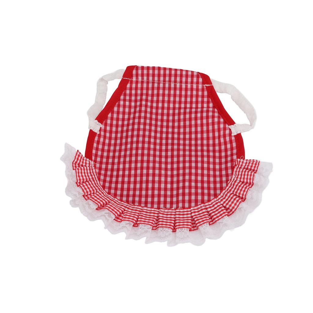 Hen Double Apron Reusable Hen Apron Poultry Protector with Elastic Straps for Small Medium and Large HenRed Grid